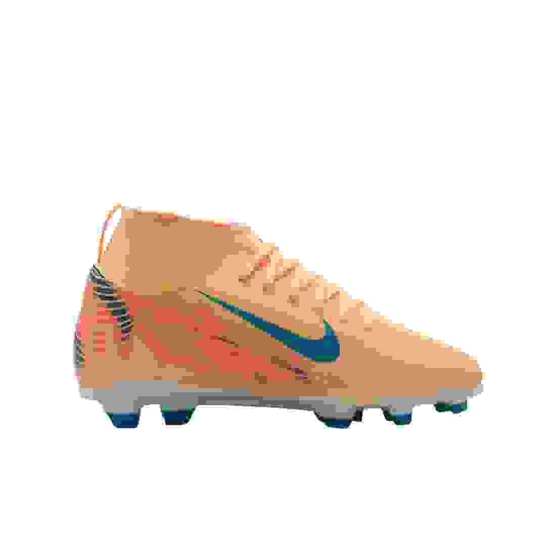 Nike Jr. Mercurial Superfly 10 Club MG Grade School Kids' "Melon Tint/Igloo/Turquoise" Soccer Cleat